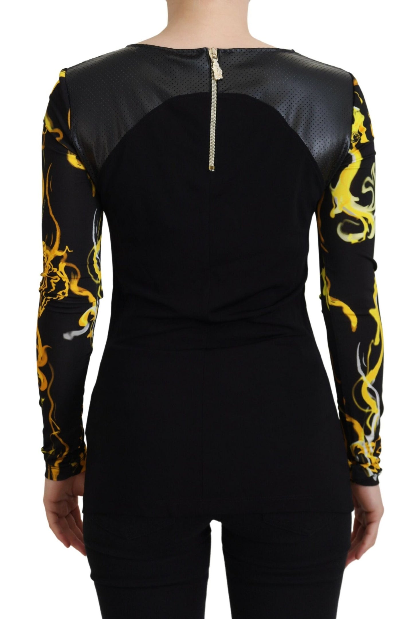 Versace Jeans Elegant Viscose Blend Top with Iconic Print