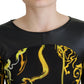 Versace Jeans Elegant Viscose Blend Top with Iconic Print