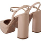 Prada Chic Beige Platform Sandal Heels