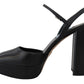 Prada Chic Black Leather Platform Sandals