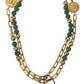 Dolce & Gabbana Elegant Gold-Plated Gemstone Necklace