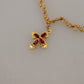 Dolce & Gabbana Gold Tone Cross Charm Necklace