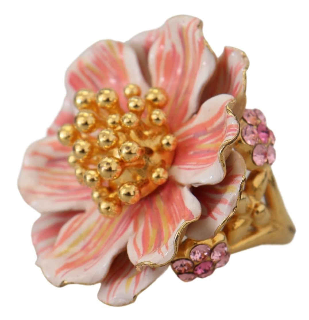 Dolce & Gabbana Elegant Multicolor Crystal Statement Ring