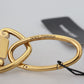 Dolce & Gabbana Elegant Gold Black Shoulder Bag Strap