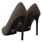 Prada Exquisite Suede Green Pumps