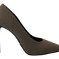 Prada Exquisite Suede Green Pumps