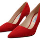 Prada Red Suede Heels - Elegance Meets Comfort