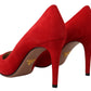 Prada Red Suede Heels - Elegance Meets Comfort