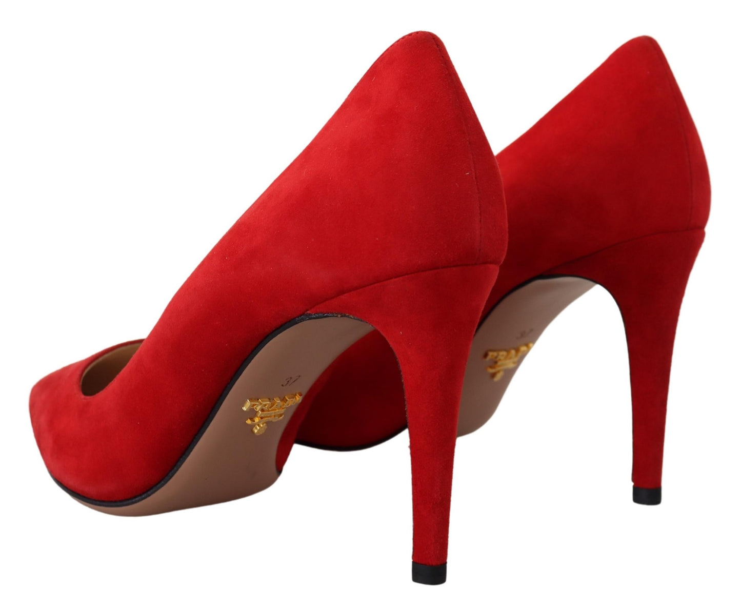 Prada Red Suede Heels - Elegance Meets Comfort