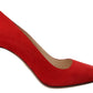 Prada Red Suede Heels - Elegance Meets Comfort