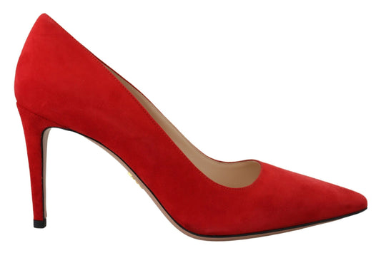 Prada Red Suede Heels - Elegance Meets Comfort