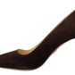 Prada Elegant Suede Leather Heel Pumps