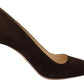 Prada Elegant Suede Leather Heel Pumps