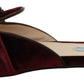 Prada Elegant Bordeaux Velvet Flats