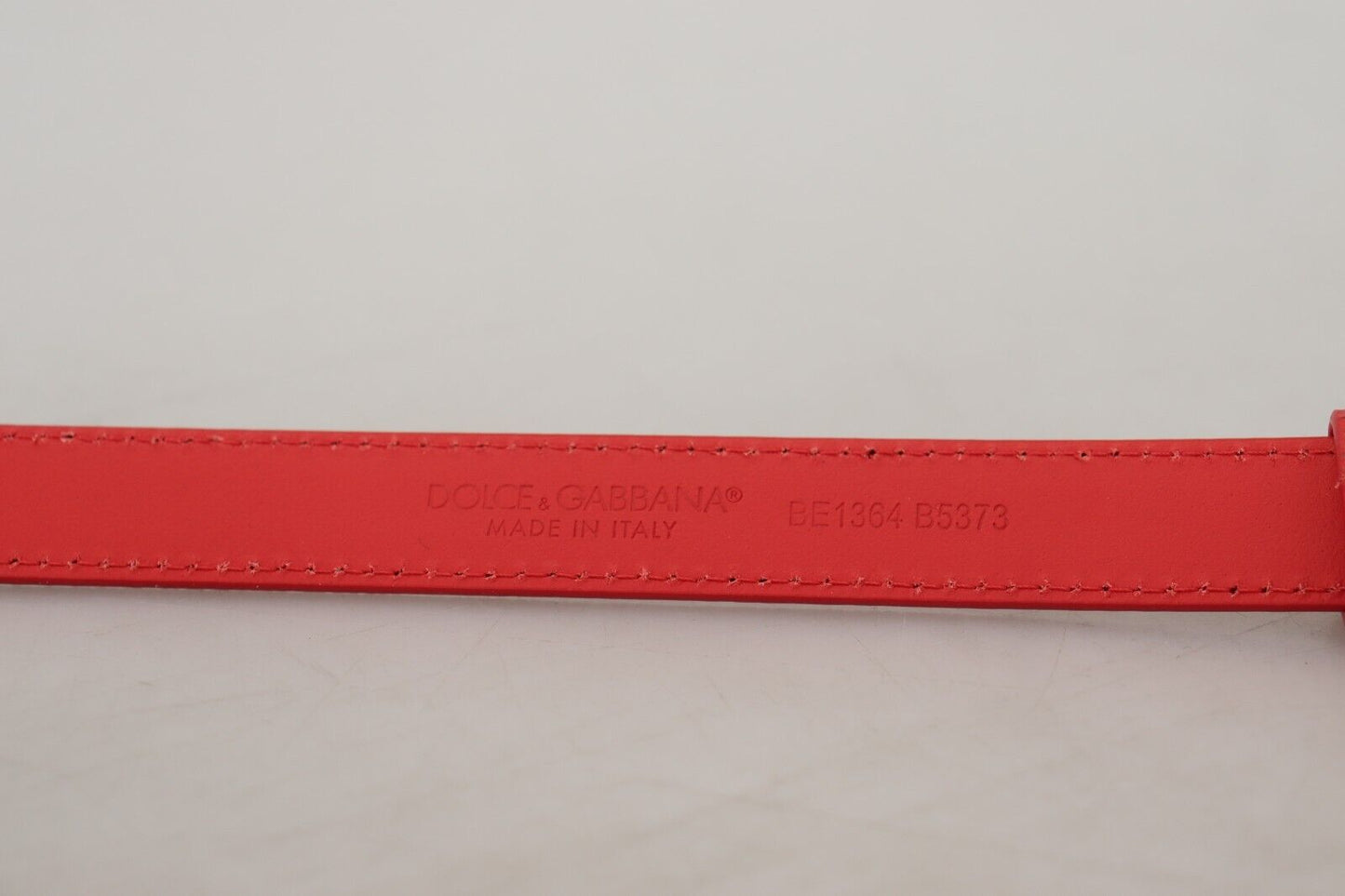 Dolce & Gabbana Genuine Leather Red Statement Belt