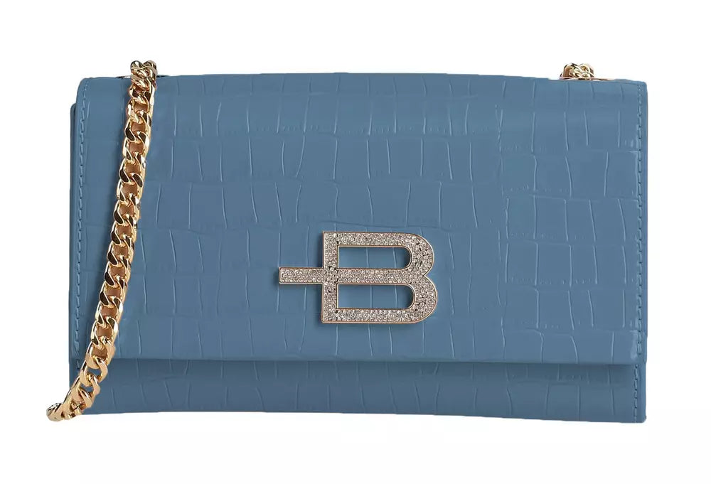 Baldinini Trend Elegant Calfskin Crossbody with Croco Charm