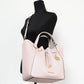 Michael Kors Phoebe Large Powder Blush PVC Leather Drawstring Grab Bag Handbag