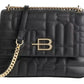 Baldinini Trend Chic Black Leather Shoulder Bag