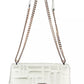 Baldinini Trend Chic White Leather Crossbody Bag with Logo Detail