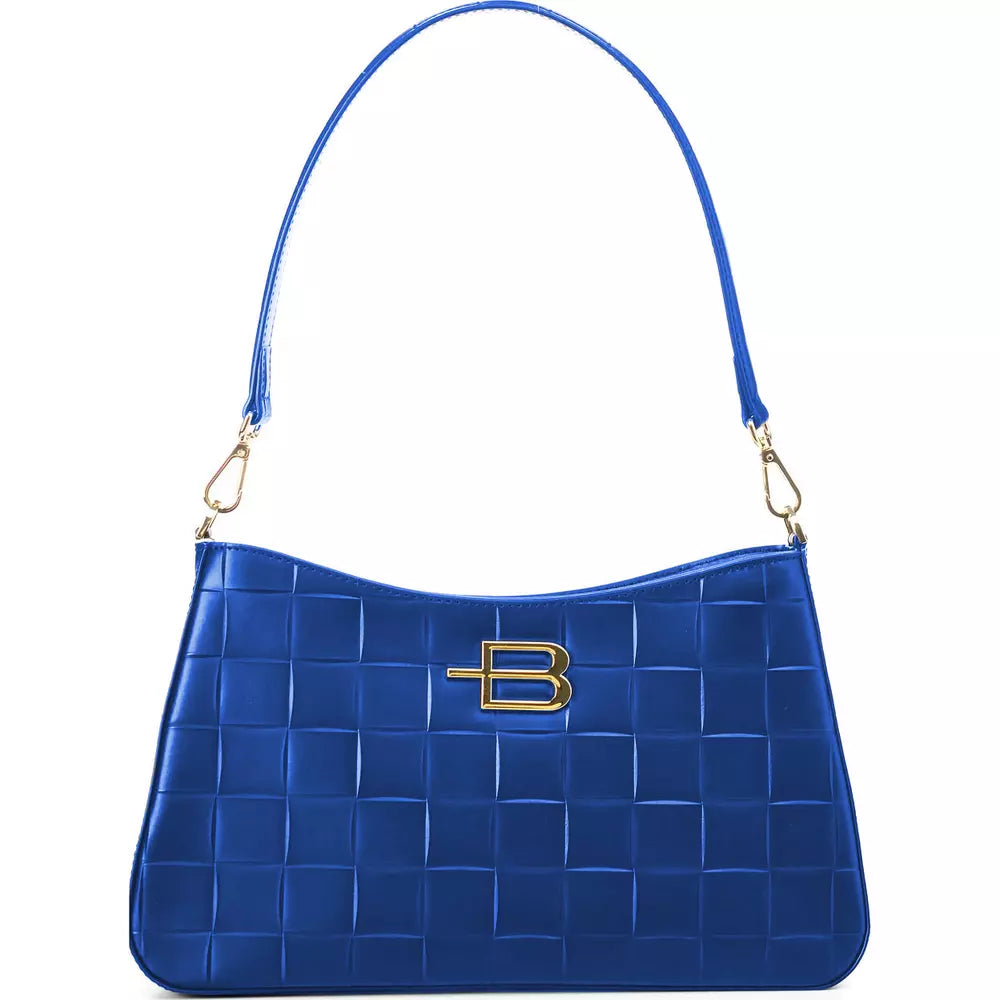 Baldinini Trend Elegant Light Blue Leather Shoulder Bag