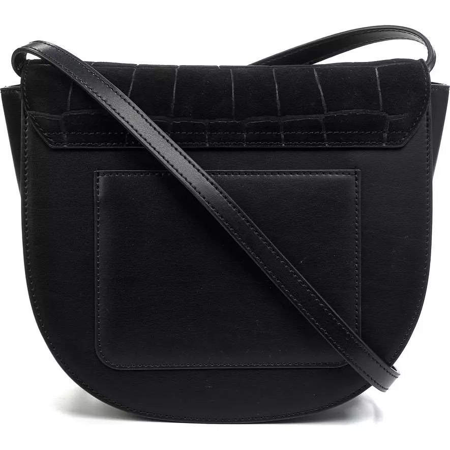 Baldinini Trend Elegant Leather Crossbody Bag with Flap Closure