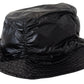 Dolce & Gabbana Sleek Black Bucket Cap with Logo Detail