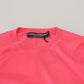 Dolce & Gabbana Elegant Pink Cropped Crewneck Sweater