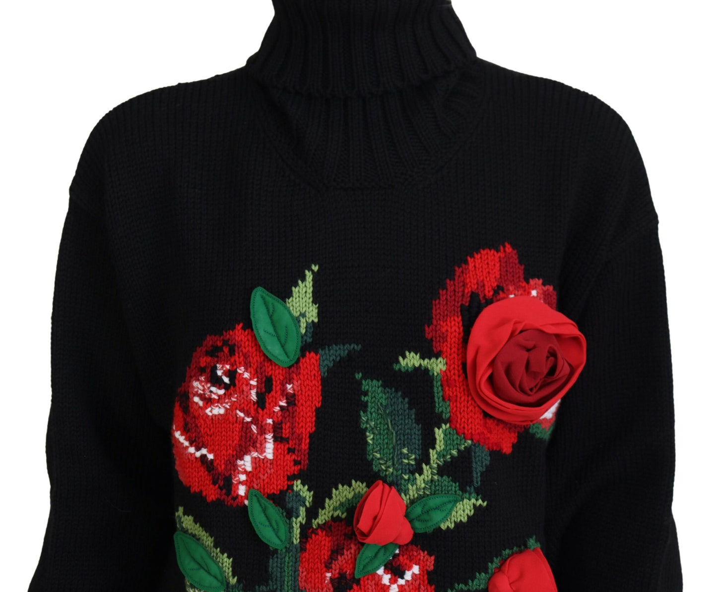 Dolce & Gabbana Elegant Black Turtleneck Wool-Cashmere Sweater