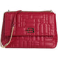 Baldinini Trend Elegant Red Calfskin Shoulder Bag with Logo Motif