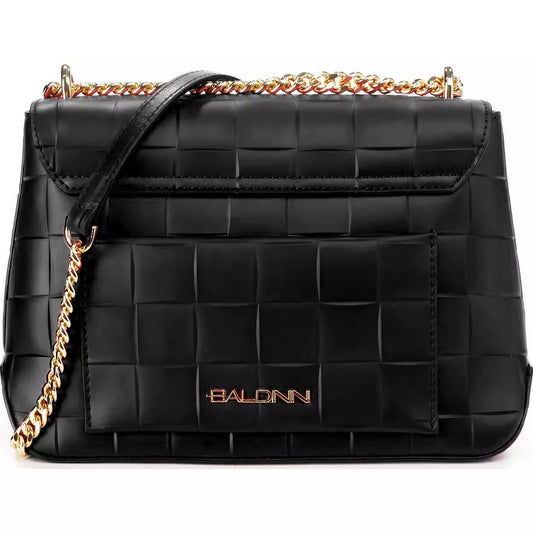 Baldinini Elegant Calfskin Shoulder Bag with Chain Strap