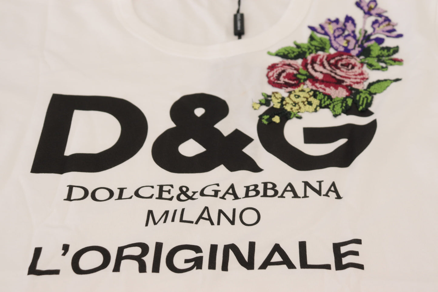 Dolce & Gabbana Chic White Cotton Casual Top - Iconic Logo Detail