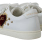 Dolce & Gabbana Studded Heart Leather Sneakers White