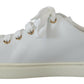 Dolce & Gabbana Studded Heart Leather Sneakers White