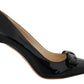 Prada Elegant Patent Black Leather Pumps