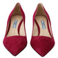 Prada Elegant Dark Pink Suede Heels Pumps