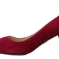 Prada Elegant Dark Pink Suede Heels Pumps