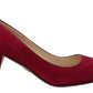 Prada Elegant Dark Pink Suede Heels Pumps