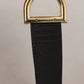 Dolce & Gabbana Elegant Beige Leather Belt with Metal Logo Buckle