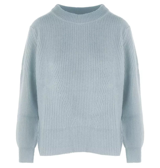 Malo Elegant Ribbed Wool-Cashmere Women's Crew Neck Sweater