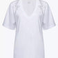 PINKO Chic White Cotton Jersey T-Shirt