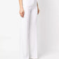 PINKO Elegant White Split-Hem Stretchy Trousers