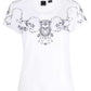 PINKO Elegant White Cotton Tee with Iconic Emblem