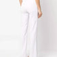 PINKO Elegant White Split-Hem Stretchy Trousers