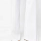 PINKO Elegant White Split-Hem Stretchy Trousers