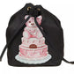 Moschino Couture Chic Couture Bucket Bag with Whimsical Print