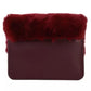 Baldinini Trend Chic Calfskin Crossbody with Eco-Fur & Chain Strap