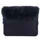 Baldinini Trend Chic Calfskin Crossbody with Eco-Fur Accent