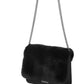 Baldinini Trend Chic Calfskin Shoulder Bag with Eco-Fur