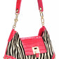 Baldinini Trend Exotic Print Calfskin Shoulder Bag with Chain Strap