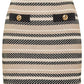 Elisabetta Franchi Chic Herringbone Miniskirt with Tufted Hem